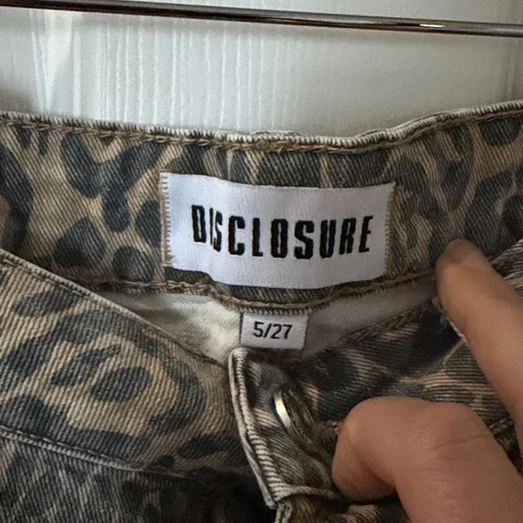 Leopard Print Jeans disclosure wide leg 5/27 - Picture 2 of 3